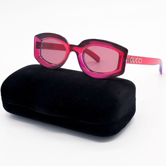 NEW GG1719S 004 GUCCI WOMEN PINK SUNGLASSES GUCCI - Picture 2 of 10
